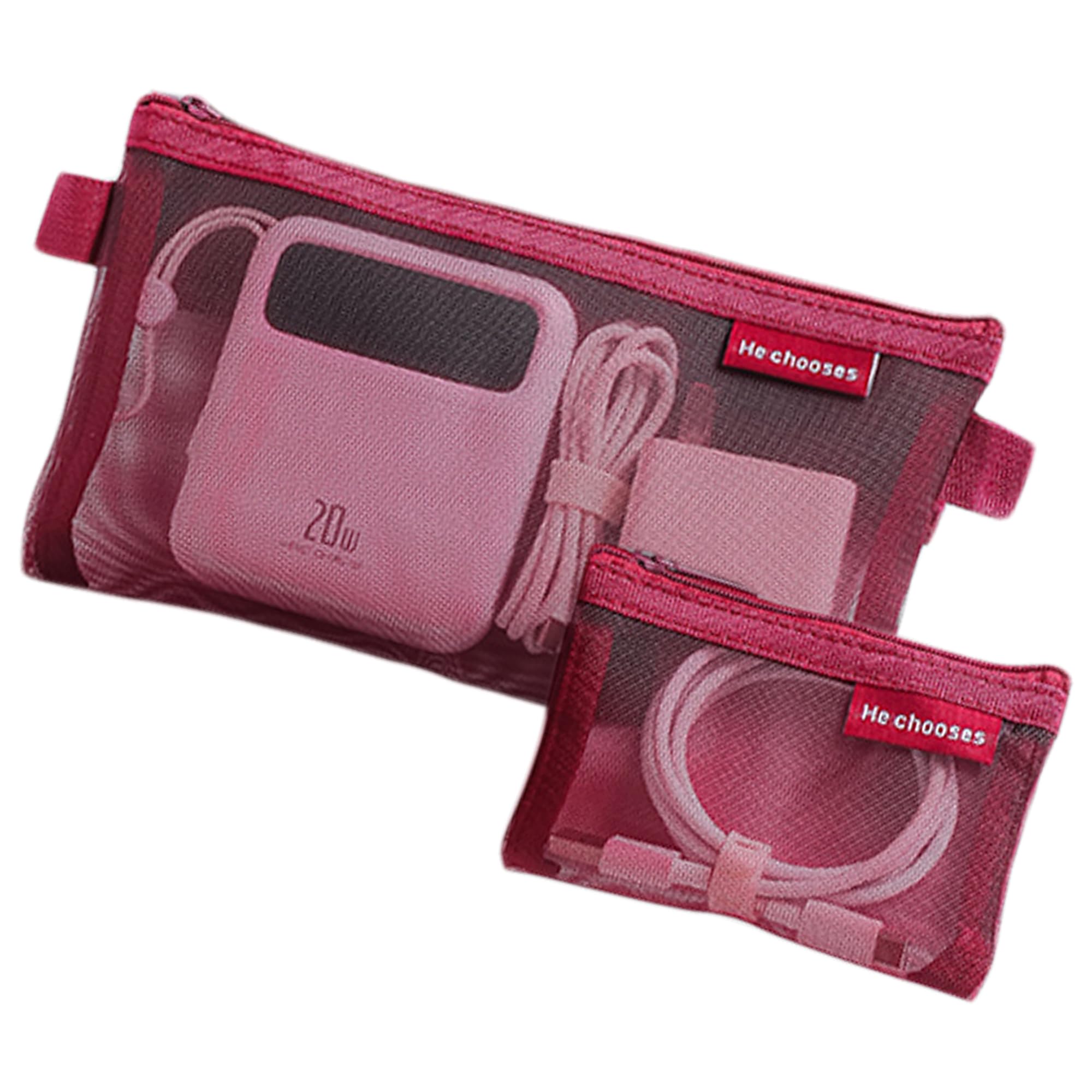 【送料無料】DEVENTORZ ポーチ 小さめ 2個セット トラベルポーチ ガジェットポーチ 小型 ガジェット ポ..