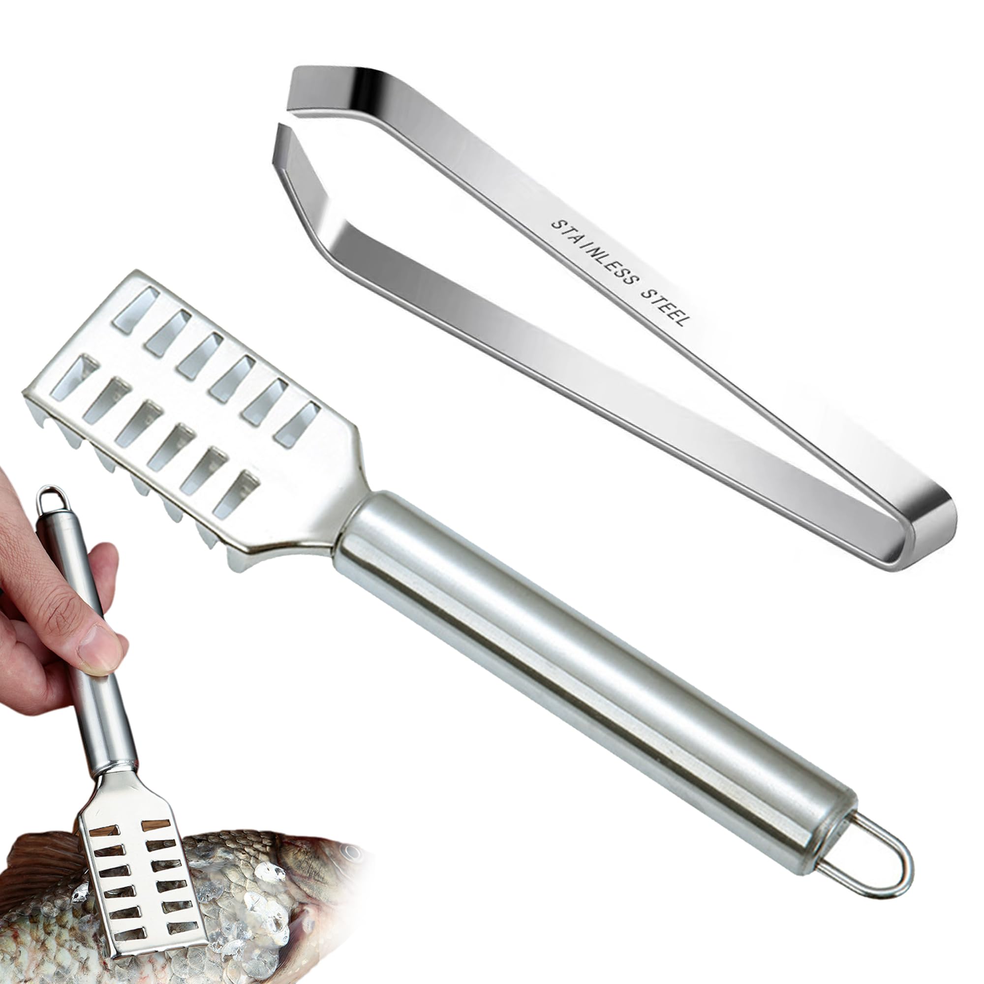 【送料無料】DEVENTORZ うろこ取り 骨抜き 2個セット 鱗取り 毛抜き 魚の鱗を取る ウロコ取り調理器具 キッチン用品 うろこ取り 魚の鱗とり ウロコ取り ステンレス キッチンツールセット