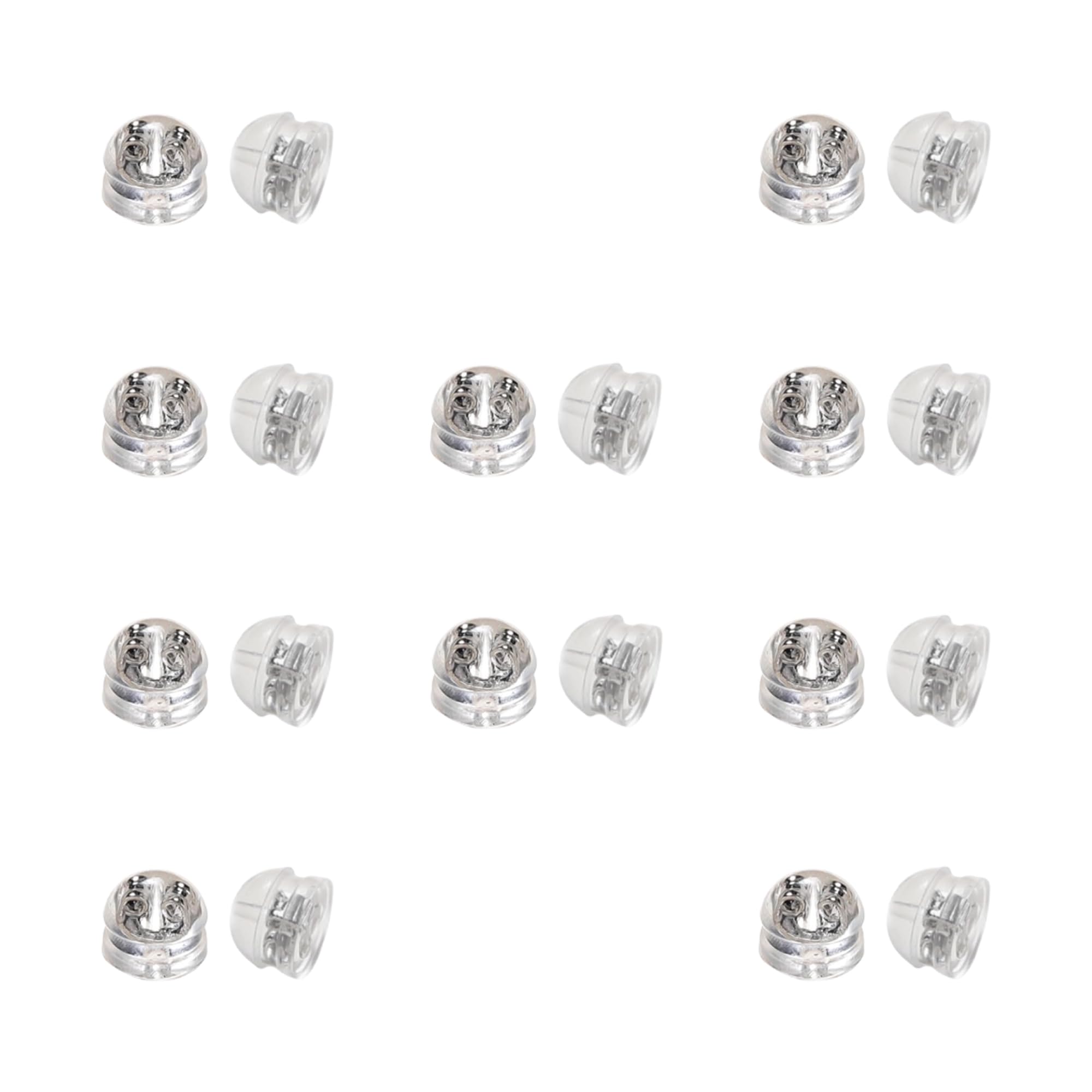 【送料無料】DEVENTORZ ピアスキャッチ シリコン 落ちない 10ペア(20個)セット 18金メッキ 金属アレルギー対応 レディース メンズ ダブルロック...