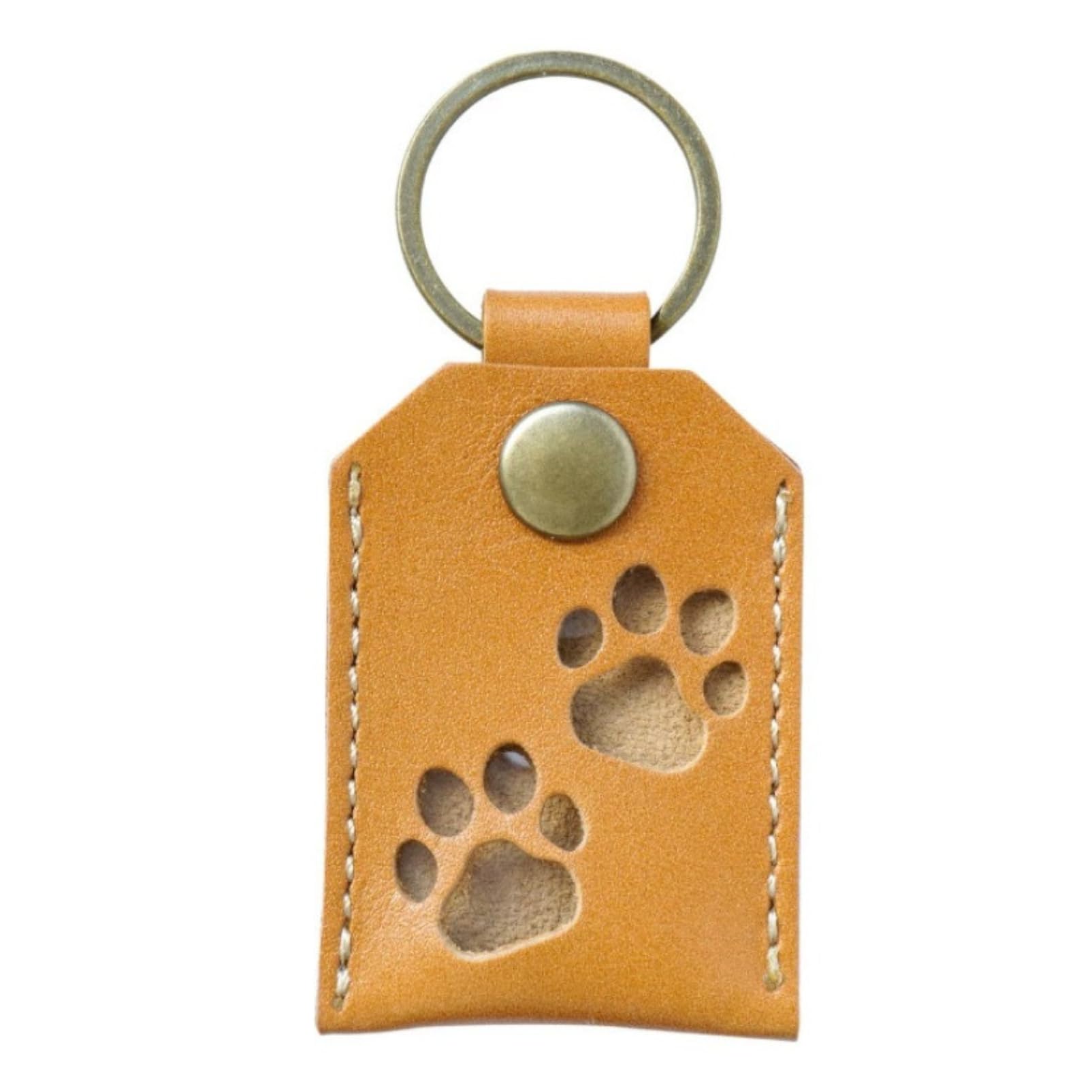 【送料無料】COZENTA 遺毛ケース 遺毛入れ 犬 猫 キーホルダー 本革 ペット メモリアル (イエロー 黄)