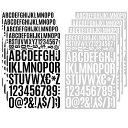 【送料無料】ZHSHXNGY ステッカー 防水 アルファベット シール アルファベット 数字 シール 8枚セット 2と4cm 黒と白 数字 大文字 小文字 ステ...