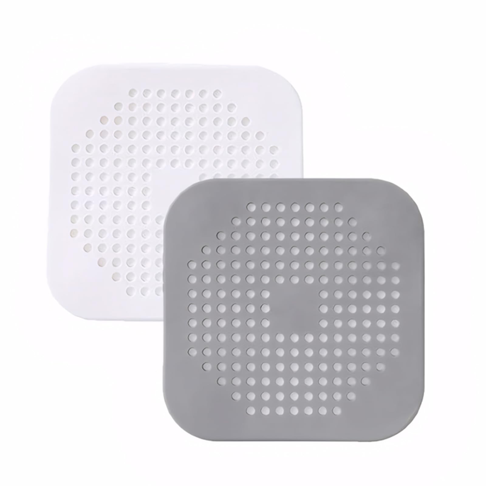 【送料無料】BLOOPIC 排水口カバー ヘアキャッチャー シンク ふた 排水溝 蓋 2枚セット お風呂 四角い吸盤フィルター シリコン製 ヘア..