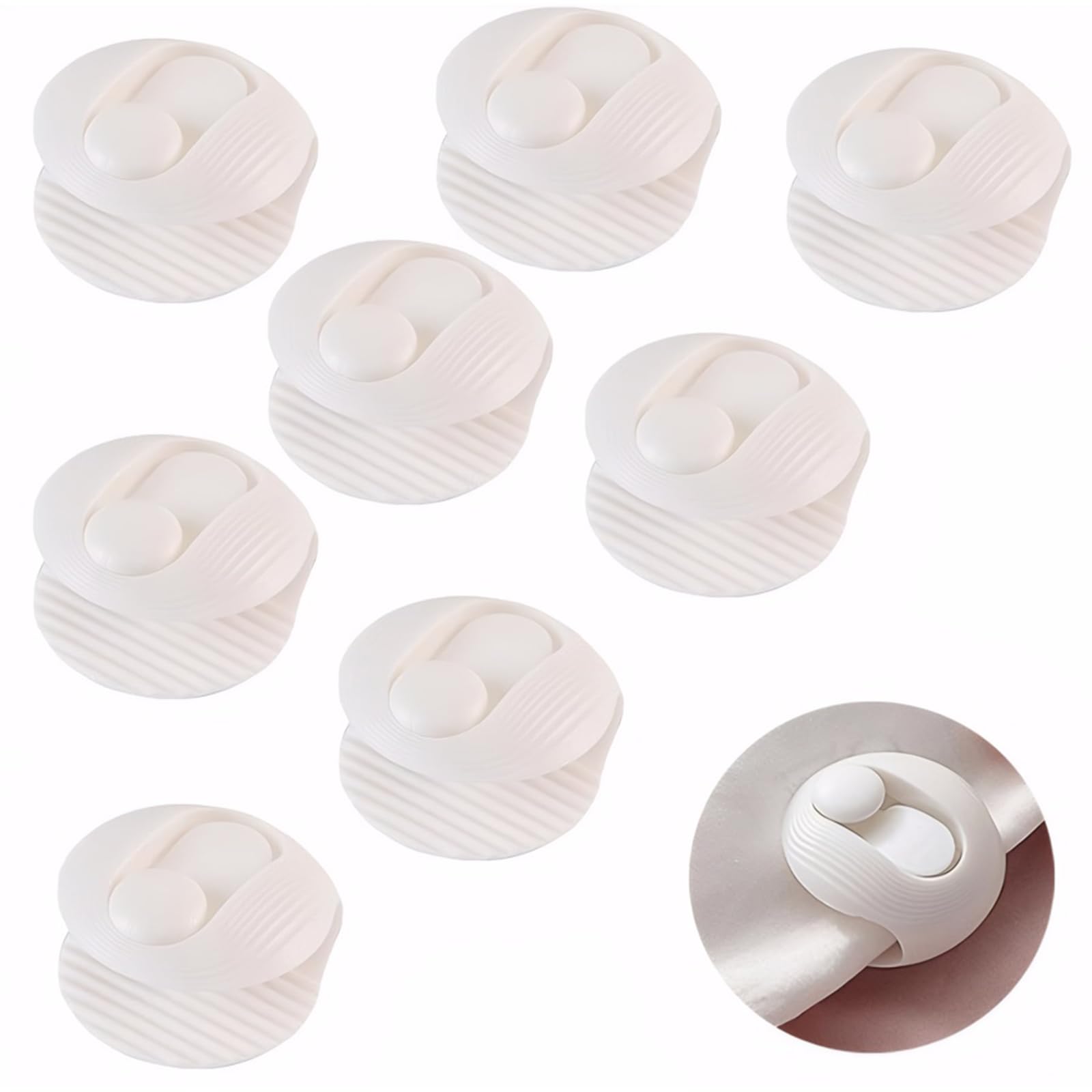 【送料無料】BLOOPIC 布団 クリップ ズレ防止 8個セット 強力 無針アンチシフ ブランケットクリップ かわいい 布団固定器 軽量 シーツ ブランケット 軽量でコンパクト 滑り止め （ホワイト）