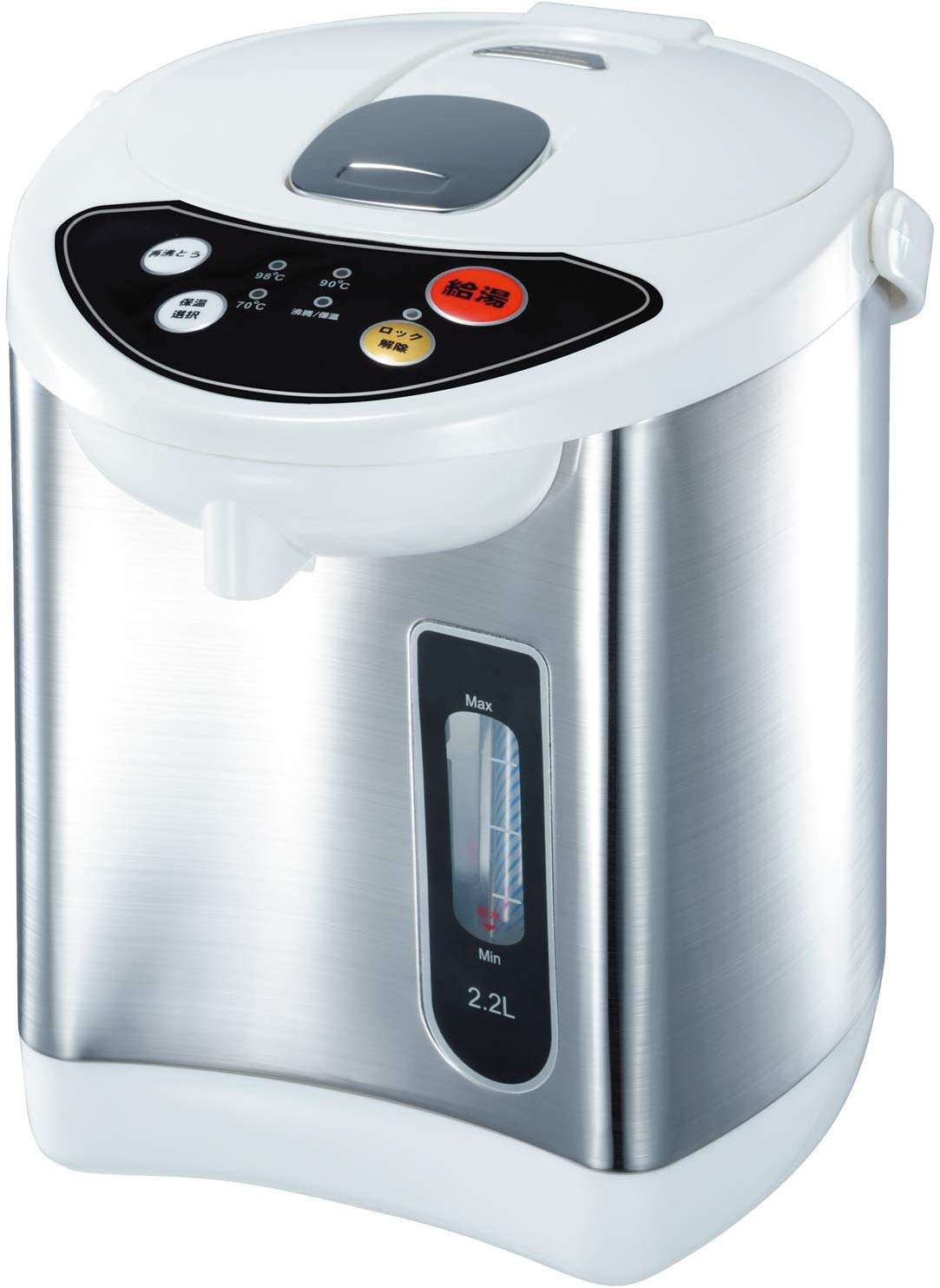 【送料無料】[東京Deco] 電動給湯ポット 2.2L 保温3段階 空焚き防止 シルバー [シンプル操作でワンタッ..