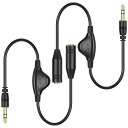 【送料無料】BLOOPIC 3.5mm ヘッドホン延長 ケーブル (2個入り) ボリューム調節ケーブル 30cm ボリューム調節 ダイヤル付 イヤホンオーディオ延長コード 音量調節 音質劣化防止 コンピュータ 携帯電話 ヘッドフォン オーディオインターフェース拡張用