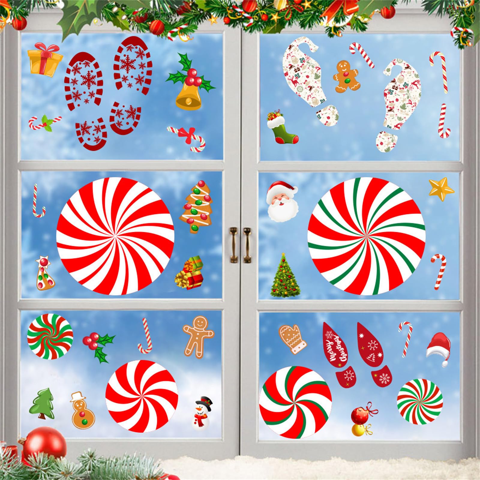 楽天PLAYS REGAL【送料無料】WOHAHA クリスマ ステッカー 飾り ウォールステッカー おしゃれ お菓子パーティー クリスマス 祝祭日 窓 シール 壁 merry christmas decorations DIY 壁紙シール 剥がせる ウォールすてっかー 寝室 保育園 ウォールペーパー 玄関 ウォールデコ 壁かざり