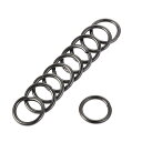 【送料無料】Edinstry Oバックル Oリング 10個 亜鉛合金リング シームレスリング 飾りリング Oリング アクセサリー 円形リング 30mm*3mm ブラック