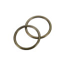 【送料無料】Edinstry Oバックル Oリング 2個 亜鉛合金リング シームレスリング 飾りリング Oリング アクセサリー 円形リング 40mm*3mm 銅色