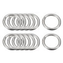 【送料無料】Edinstry Oリング パッキン Oバックル 12pcs 厚さ4mm 外径50mm 内径42mm 201ステンレス 溶接 鋼製リング 円形リング 飾りリング Oリング パッキン アクセサリー シルバー
