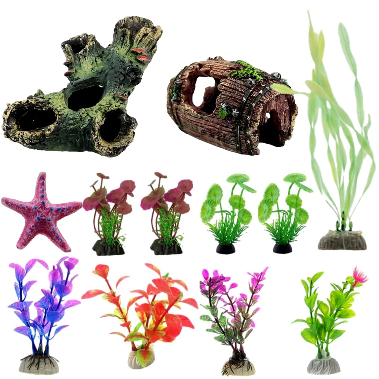 【送料無料】Copeflap 人工水草 アクアリウム 水槽 飾り レイアウト 12個セット プラスチ ...