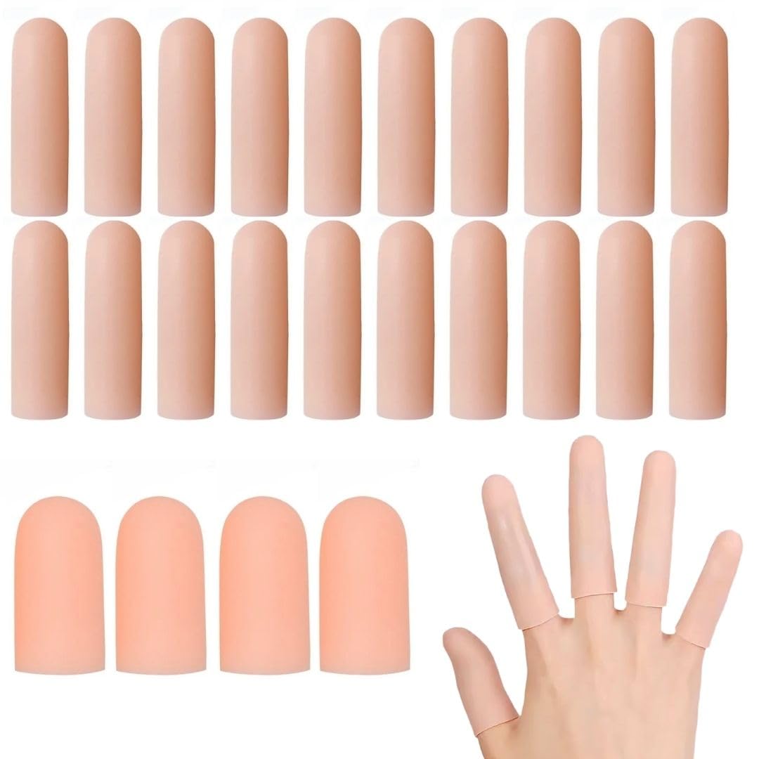 【送料無料】Copeflap 指サック シリコン 指先 爪 保護キャップ サポーター プロテクター 極厚 （肌色,..