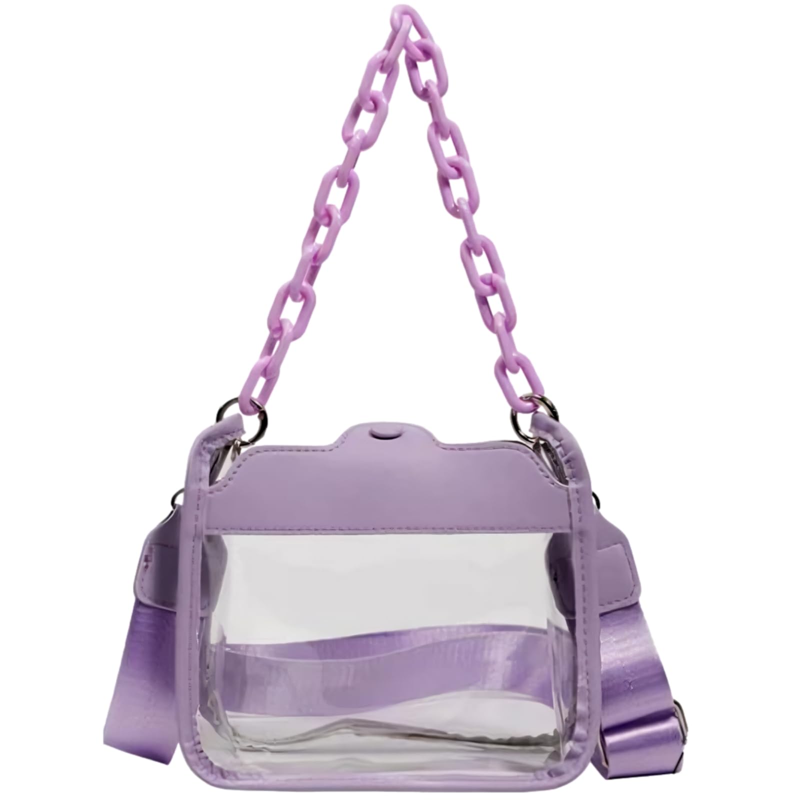 【送料無料】[Copeflap] 痛バッグ 小さめ 痛バ ぬいポーチ クリアバッグ ショルダー 透明 ミニ (パープ..