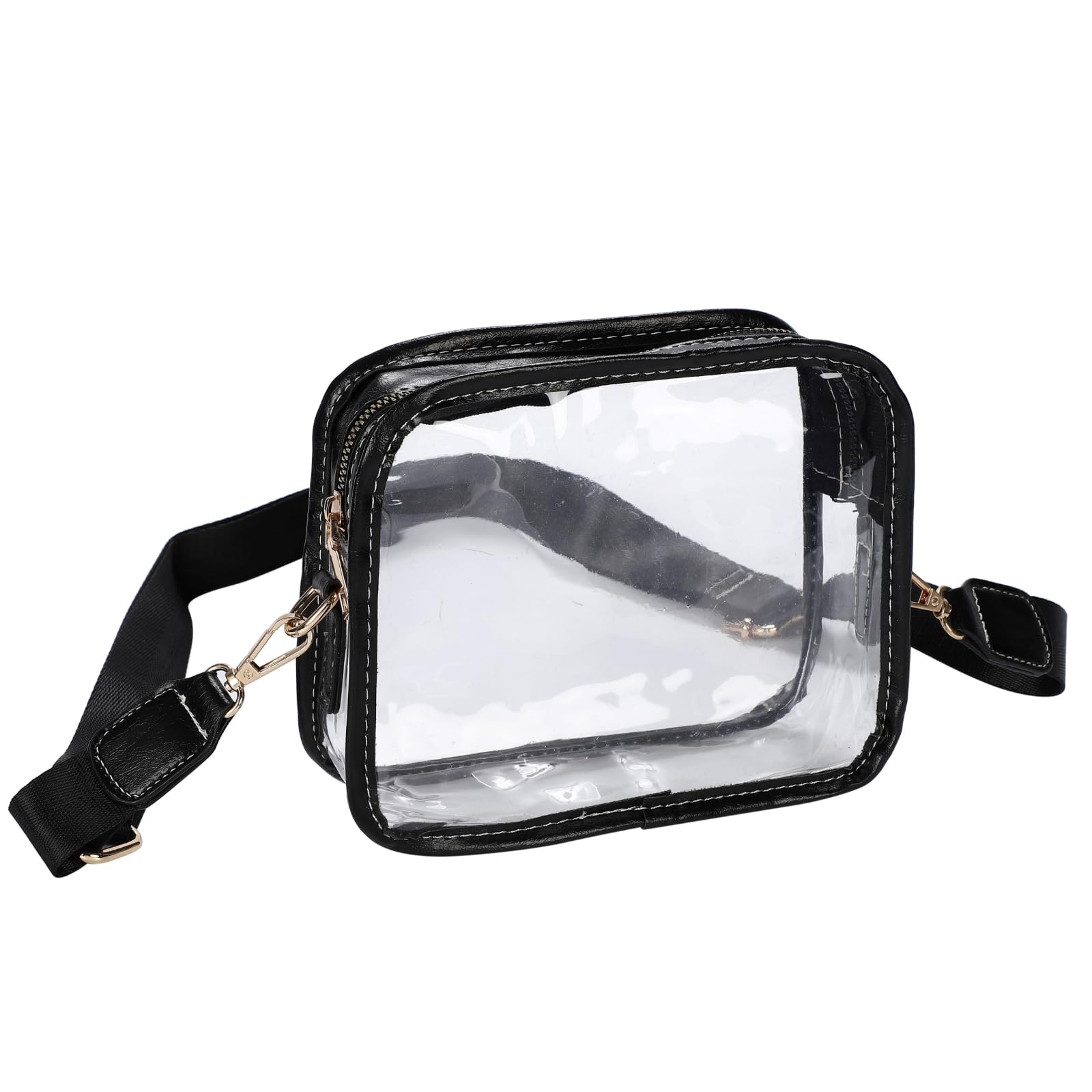 【送料無料】[Copeflap] クリアバッグ ショルダー 透明 ぬいぐるみ 持ち運び 痛バッグ 推し活 (ブラック)