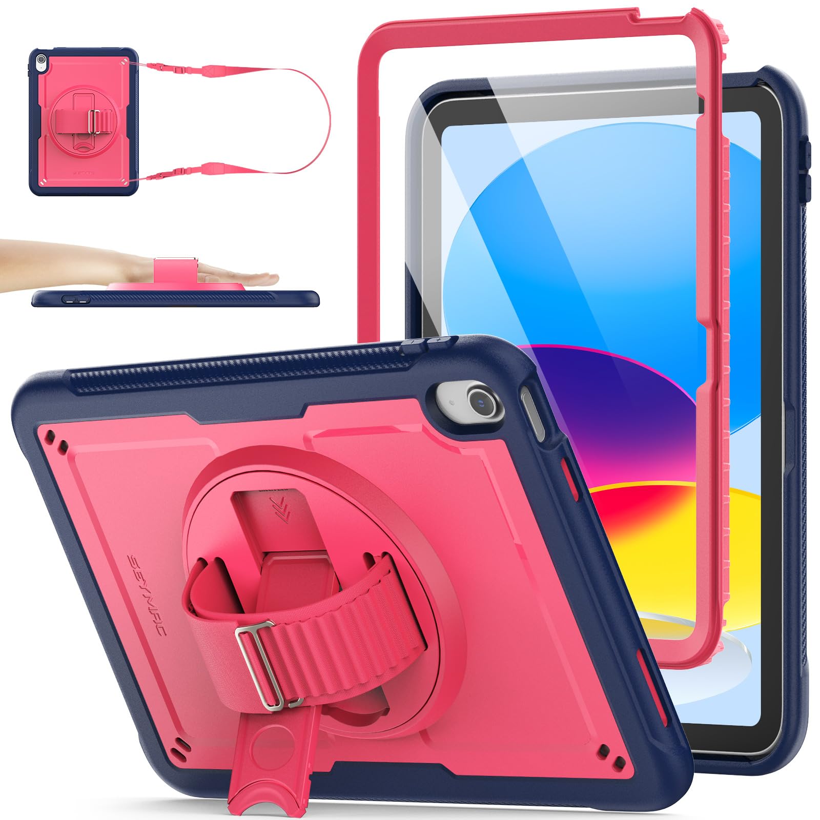 【送料無料】SEYMAC stock iPad A16 第11世代11インチ/第10世代10.9インチ専用ケース 耐衝撃 Gフック式..