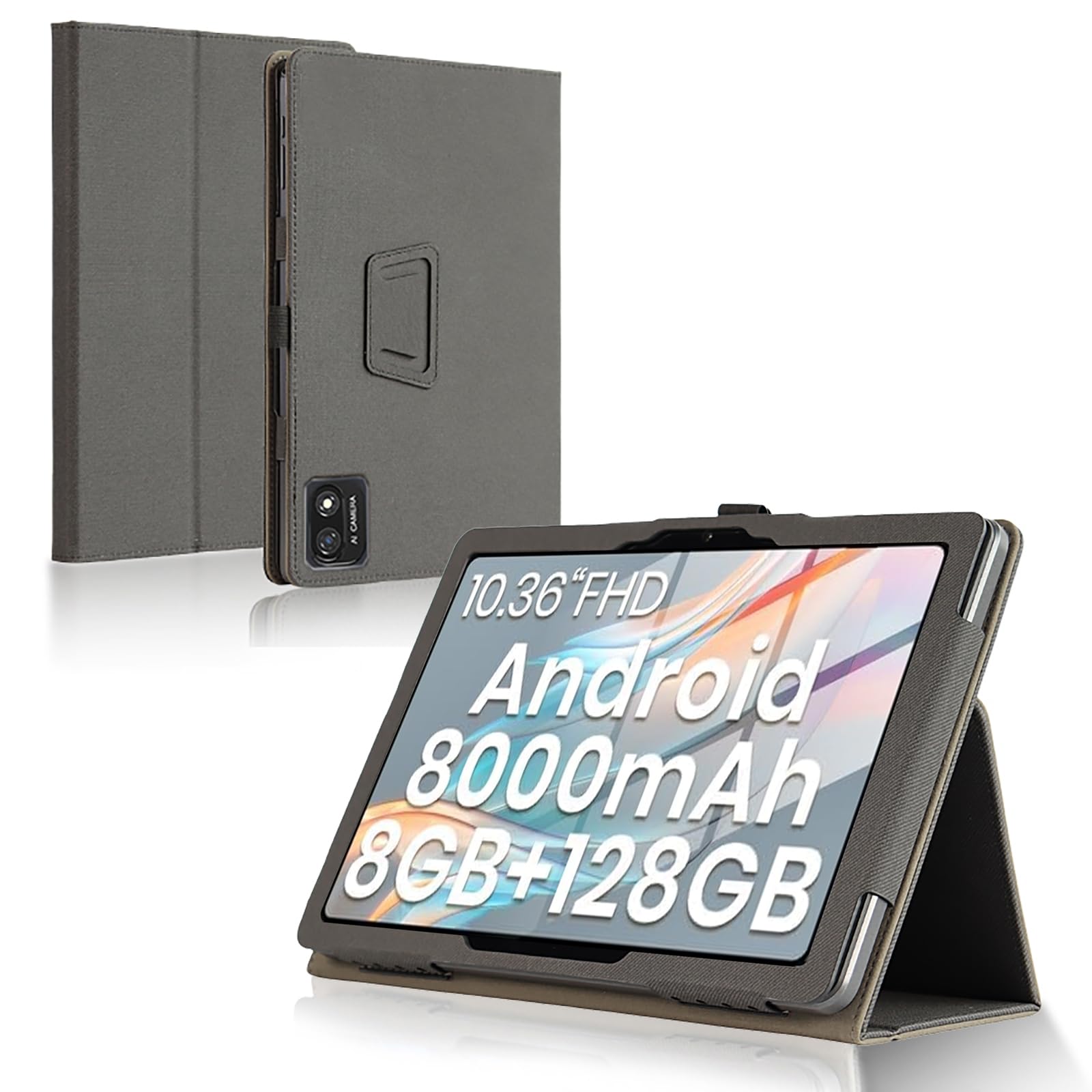 【送料無料】For TPZ T10A ケース 保護ケース 高級PU レザー 全面保護 調節可能 衝突防止 防水防汚 薄型軽量 良い手触り Greerass 長持ち スタンド機能付き TPZ T10A 対応 タブレット ケース (ブラック)