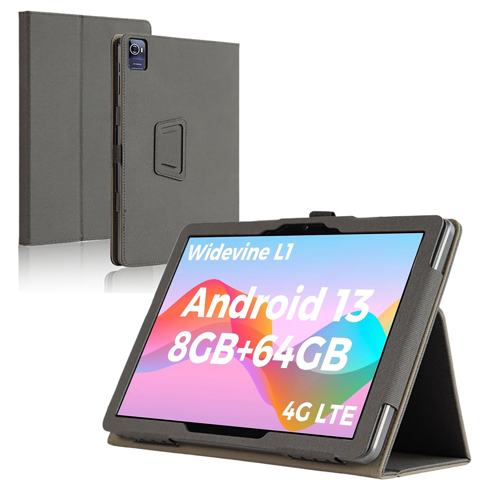 【送料無料】For Vetoo V10 ケース 保護ケース 高級PU レザー 全面保護 調節可能 衝突防止 防水防汚 薄型軽量 良い手触り Greerass 長持ち スタンド機能付き Vetoo V10 対応 タブレット ケース (ブラック)