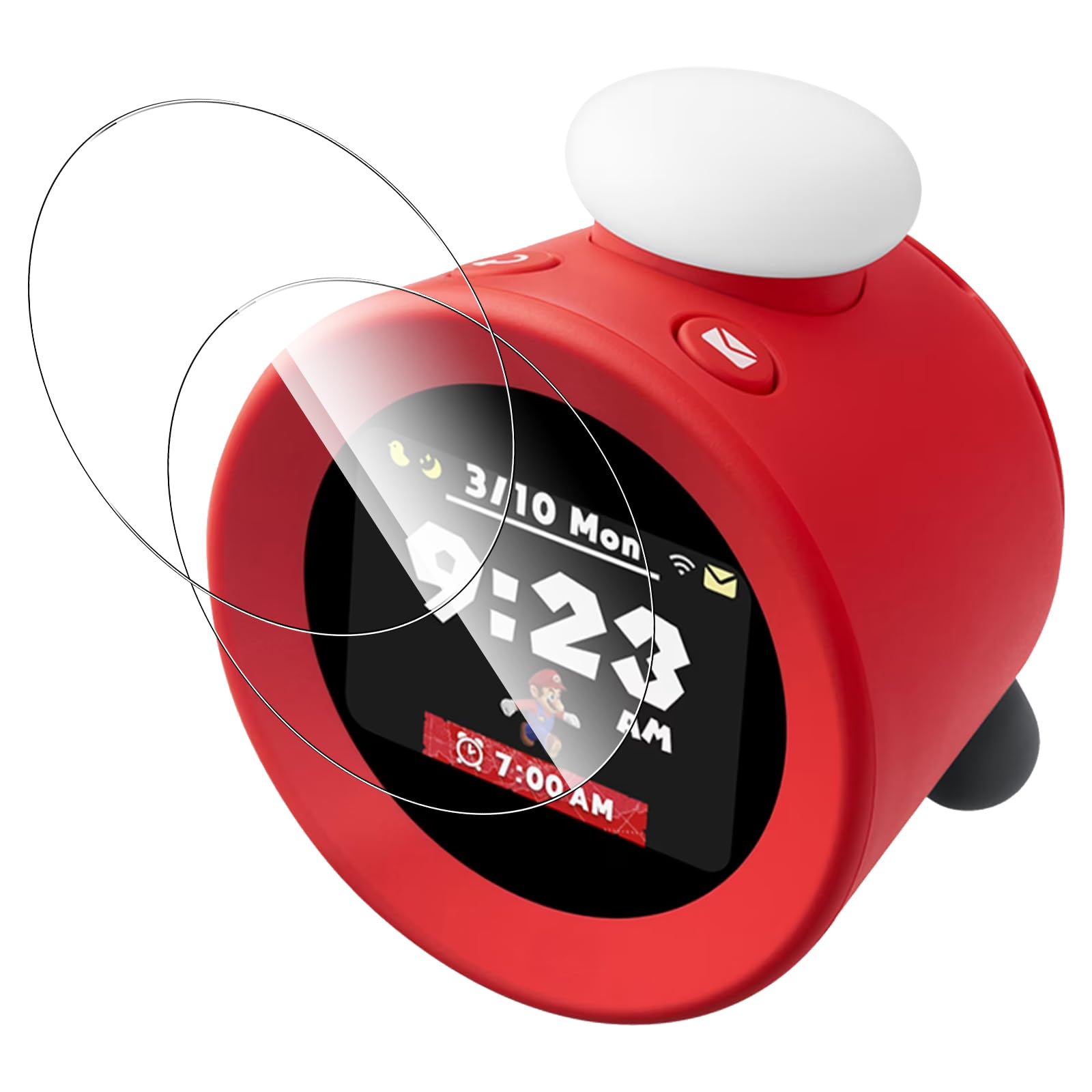 【送料無料】For Alarmo フィルム ニンテンドーサウンドクロック アラーモ ガラスフィルム 高透過率 硬度9H 指紋防止 Greerass ガラスフィルム 気泡防止 撥水撥油 耐衝撃 貼り付け簡単 液晶保護 超薄飛散防止 Alarmo(アラーモ) 対応 保護フィルム