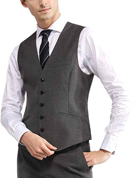 【送料無料】[VYOOU] メンズ スーツベスト ビジネス フォーマル 紳士 スリム チョッキ 大きいサイズ V..