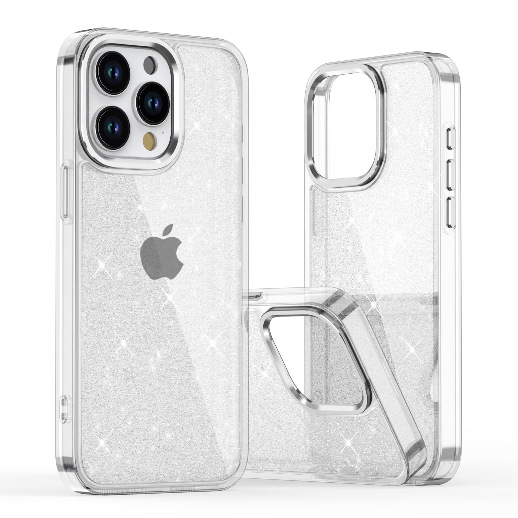 【送料無料】JOOBOY スマホケース 対応 iPhone 15 Pro Max 6.7" ケース クリア ケース 透明 きらきら ブリンブリン 衝撃吸収 かわいい キラキラ 女性 人気 キャラクター おしゃれ アイフォン15 プロマックス 携帯カバー (クリア, iPhone15 Pro Max)