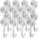 【送料無料】16個セット マグネットフック 直径16mm 超強力 磁石フック 収納 フック 垂直耐荷重10kg 金属製 磁石付き 玄関 キッチ ン冷蔵庫 オフィス キー 壁掛け 浴室に適用