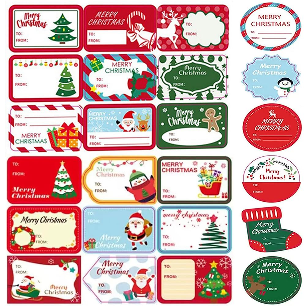 【送料無料】Yesallwas 240片 クリスマス シール ギフトシール ギフトステッカー ラッピングラベル Mer..