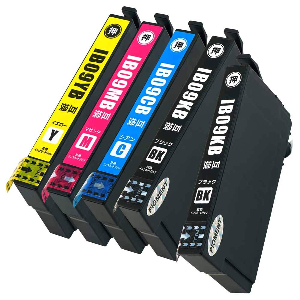 【送料無料】IB09CL4B (PGKB×2【顔料】/CB/MB/YB)【5本セット】【大容量】 最新 互換 インクカートリッジ 《ICチップ搭載・残量表示対応》 電卓 IB09 IB09KB IB09CB IB09MB IB09YB インク EPSON エプソン (対応機種: PX-M730F / PX-S730)【STAR JET製】
