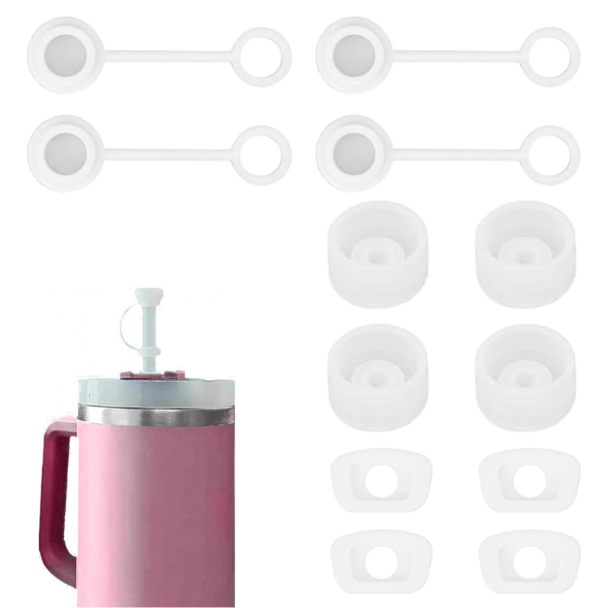 【送料無料】DELUXEFOX ストローキャップ 12個セット シリコン製 こぼれ防止ストロー シリコン漏れスト..