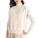 【送料無料】Beylimcy ニット ベスト レディース Vネック セーター リブ 体型カバー おしゃれ エレガント 着回し カットソー 着痩せ カジュアル 通...