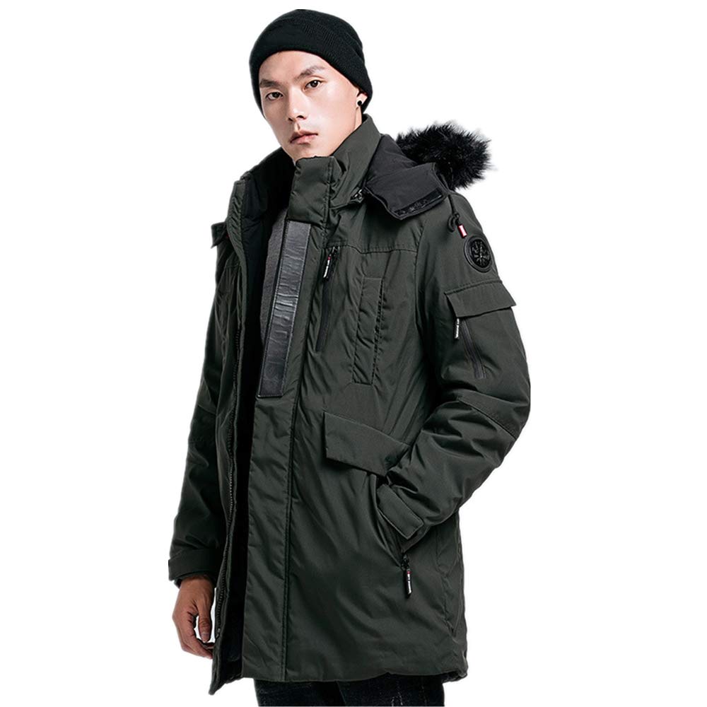 【送料無料】[WEEN CHARM] ロングコート ミリタリージャケット メンズ ブルゾン モッズコート 超暖かい 無地 冬物 中綿ダウン 秋冬コート 防寒 防風 厚手 ファー付き