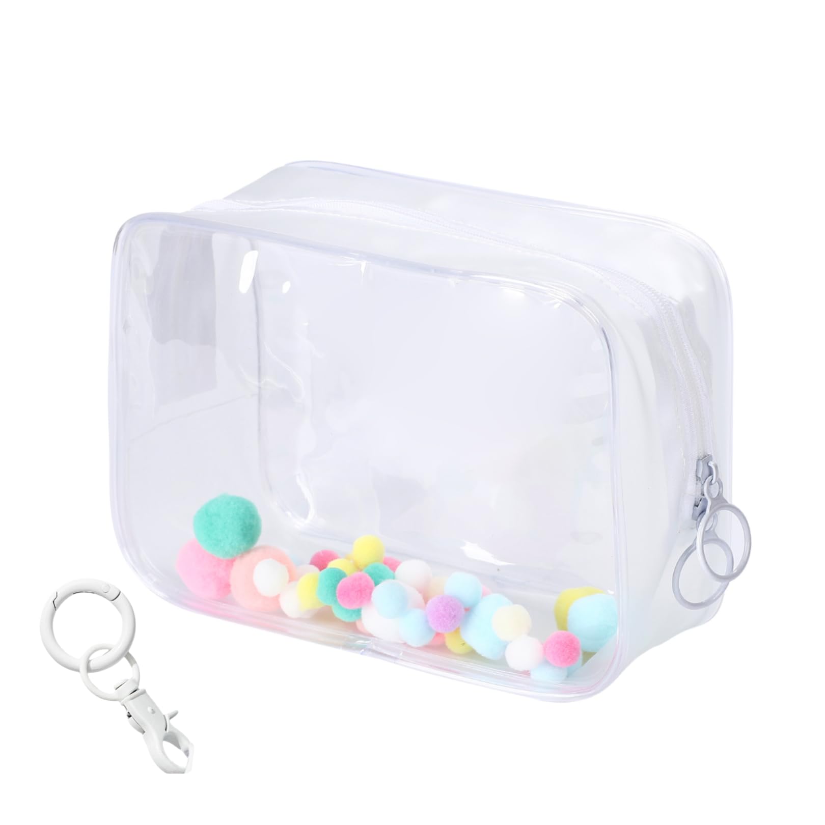 【送料無料】Copeflap ぬいぐるみ 持ち運び バッグ ぬいポーチ 痛バ 透明 クリア 推し活 (ホワイト, 15..