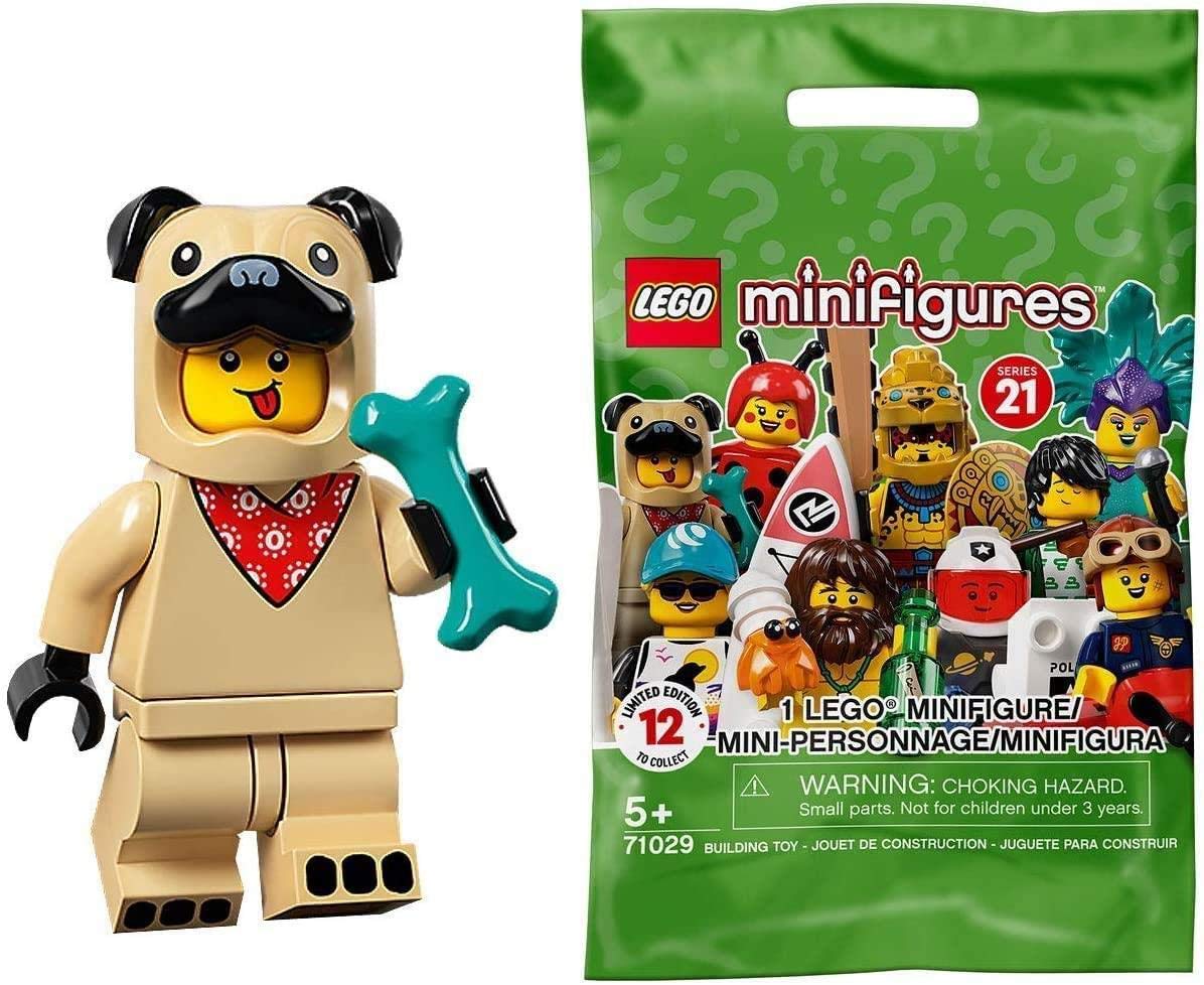 【送料無料】レゴ（LEGO）ミニフィギュア シリーズ21 パグコスチュームマン │ Pug Costume Guy 【71029-5】