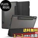 【送料無料】Spigen Galaxy Tab S10 FE ケース (2025年モデル) 背面 クリア 透明 米軍MIL資格 スリム スタンド 耐衝撃 傷防止 カメラ保護 オートスリープ ウルトラ・ハイブリッド・プロ ACS09498 (ブラック)