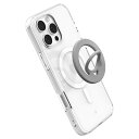 【送料無料】Spigen 【両面MagSafe】デュアルポップ・マグフィット MagSafe 対応 スマホリング iPhone 16e/16/15/14/13/12シリーズ Galaxy S25 シリーズ Pixel 9a 対応 マグネット式 落下防止 シリコン ソフト AMP08887(グレー)