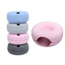 【送料無料】PetGround 猫 トンネル ベッド 猫 家 ドーム ドーナツ型 猫用ベッド 丸 猫のおもちゃ 取り外し可能 洗える (ピンク, S)