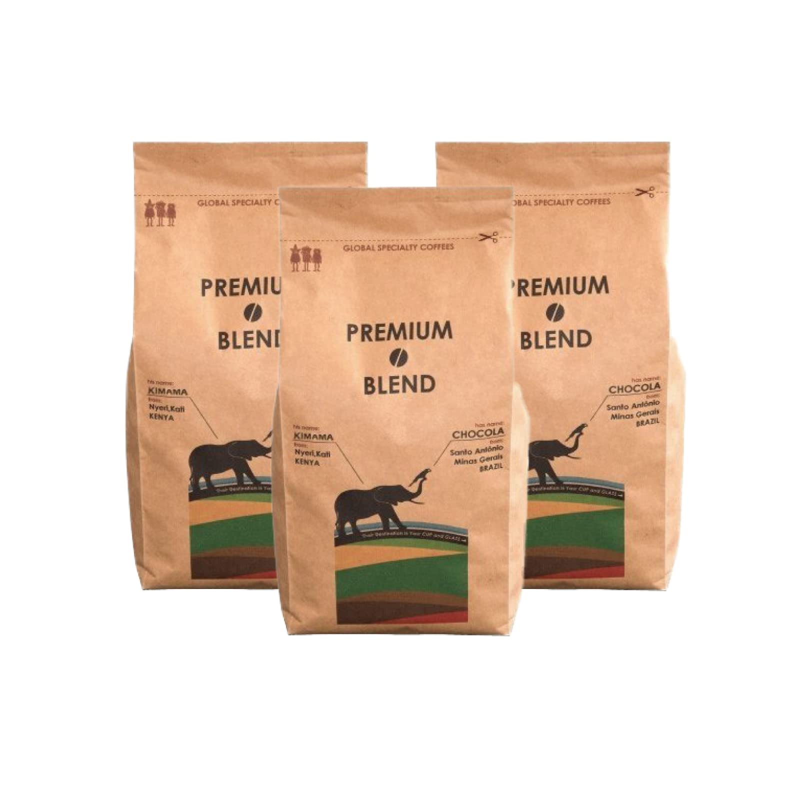 【送料無料】チモトコーヒー プレミアムブレンド (豆のまま / 200g×3袋) コーヒー豆 (ブラジル ショコ..