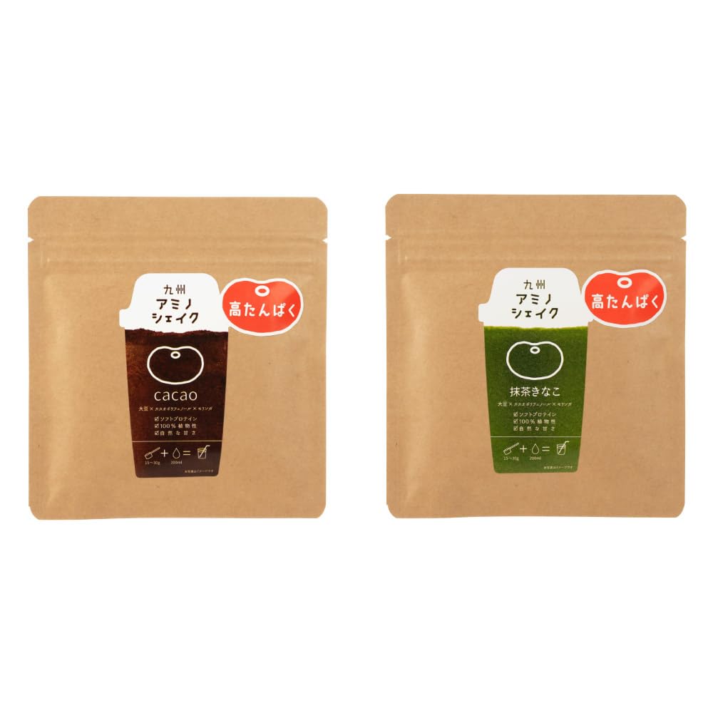 【送料無料】九州アミノシェイク トライアル 50g 無添加プロテイン ソイプロテイン 植物性 きな粉 ジュニアプロテイン (高たんぱくお試しセット)のサムネイル