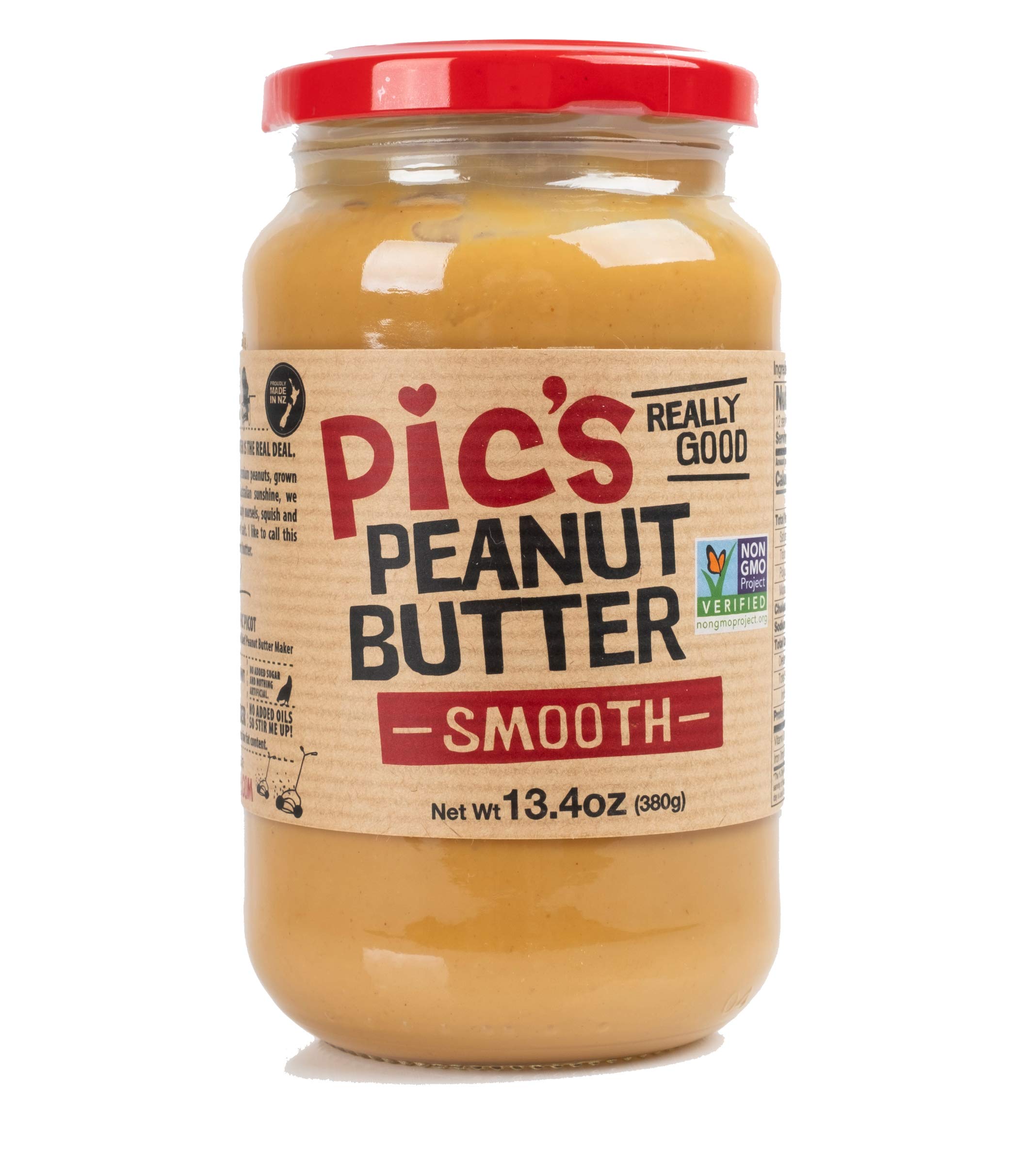 【送料無料】【Pic's Peanut Butter】ピックスピーナッツバター (なめらかスムース-Smooth-, 380g)
