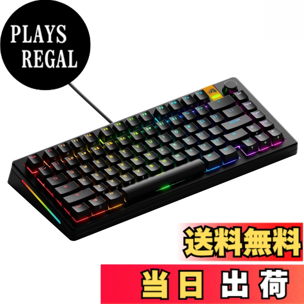 【送料無料】Glorious GMMK 3 HE 75% Prebuilt Wired Black - US 英語配列 有線 メカニカルキーボード ブラック GLO-KB-GMMK3-75-PB-HE-W-BLK-US KB0823