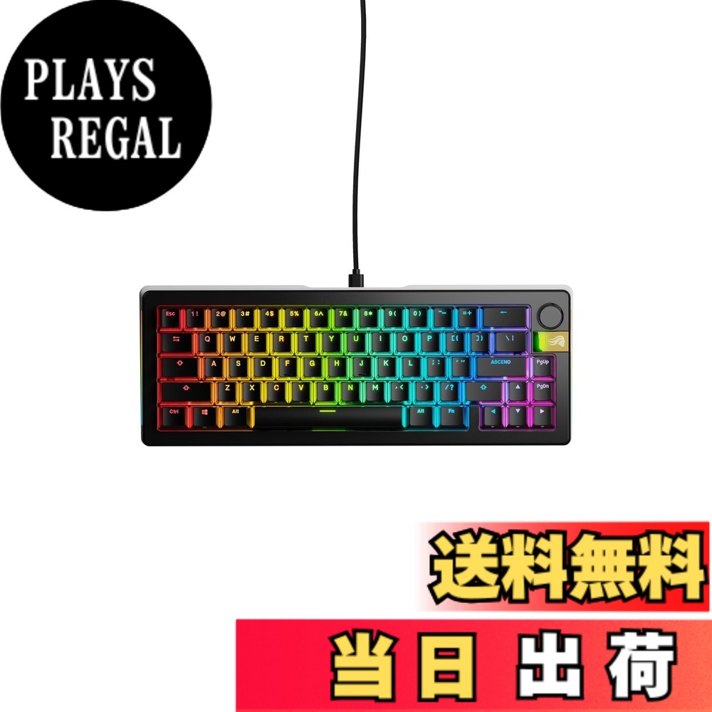 Glorious GMMK 3 PRO HE 65% Prebuilt Wired Black US配列 ラピッドトリガー対応 磁気スイッチ ゲーミングキーボード GLO-KB-GMMK3-PRO-65-PB-HE-W-BLK-US KB0835
