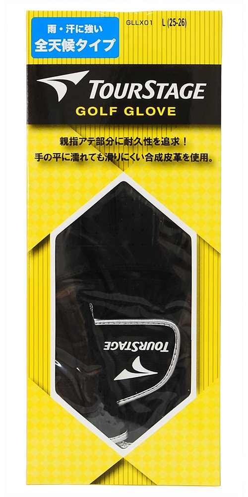 【送料無料】BRIDGESTONE(ブリヂストン) TOUR STAGE ゴルフグローブ GLLX01 BK(黒) S