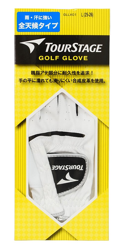 【送料無料】BRIDGESTONE(ブリヂストン) TOUR STAGE ゴルフグローブ GLLX01 WH(白) S