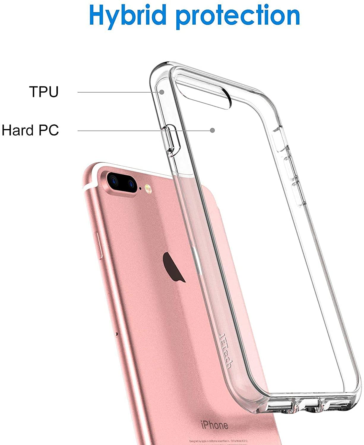 【送料無料】JETech iPhone7 Plus iPhone8 Plus ケース 黄ばみなし バンパー 衝撃...