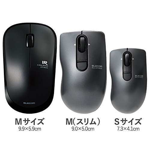 【送料無料】エレコム マウス ワイヤレス (レシーバー付属) Sサイズ 小型 3ボタン ...