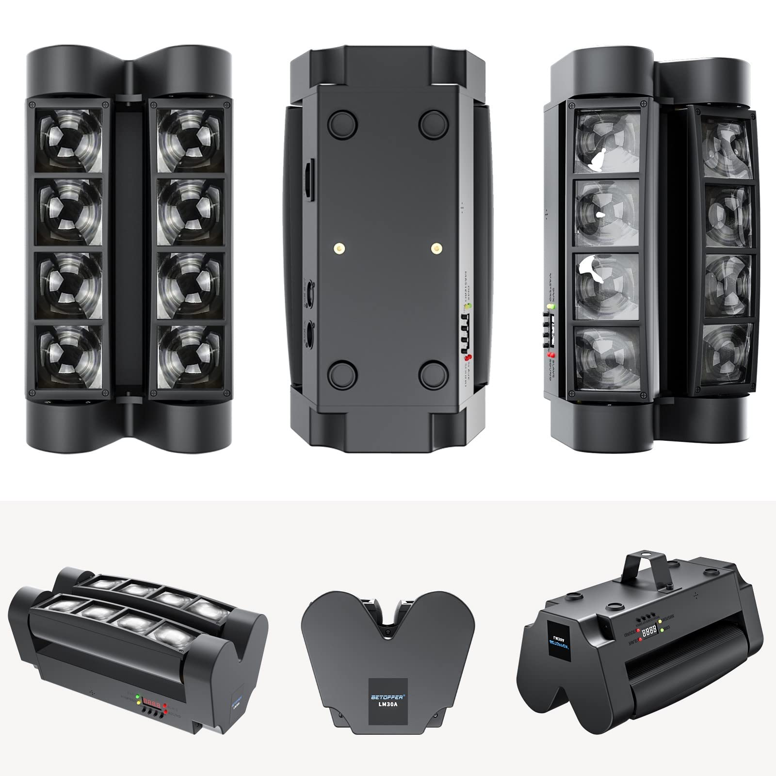 【送料無料】BETOPPER ムービングライト 8x3W RGBW LED 舞台照明 ディスコライト ...