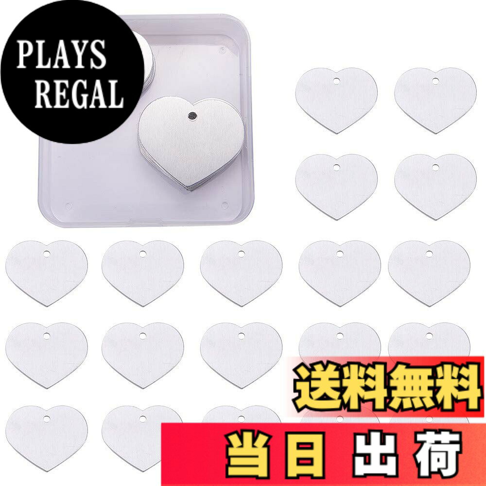【送料無料】BENECREAT 30枚アルミ札 ネームタグ トラベルバッグタグ DIYブランクアルミ札 迷子札 猫犬 首輪用 IDタグ 刻印 名入れ DIY工芸品札 ハート plays23-10052438 PLAYS REGAL パッケージ画像