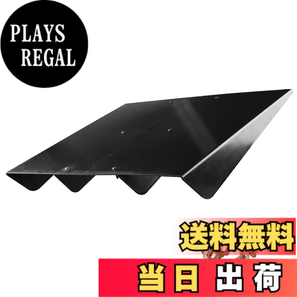 【送料無料】RUIEN 汎用スポイラー 組立式 リアディフューザー リアバンパースポイラー アンダーパネル シャークフィン風 ABS製 未塗装 黒 ドレスアップ 整流 車高が下がらない ブラック