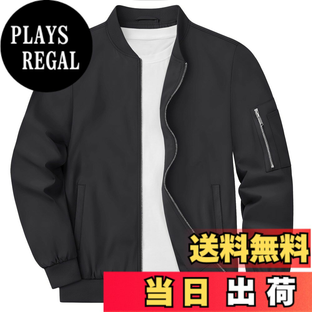 【送料無料】[KEFITEVD] ブルゾン 黒 メンズ アウター 大きいサイズ ジャンパー 無地 春服 作業着 ミリタリージャケット 防風 秋 バイクジャケット ストリート ブラック 3XL