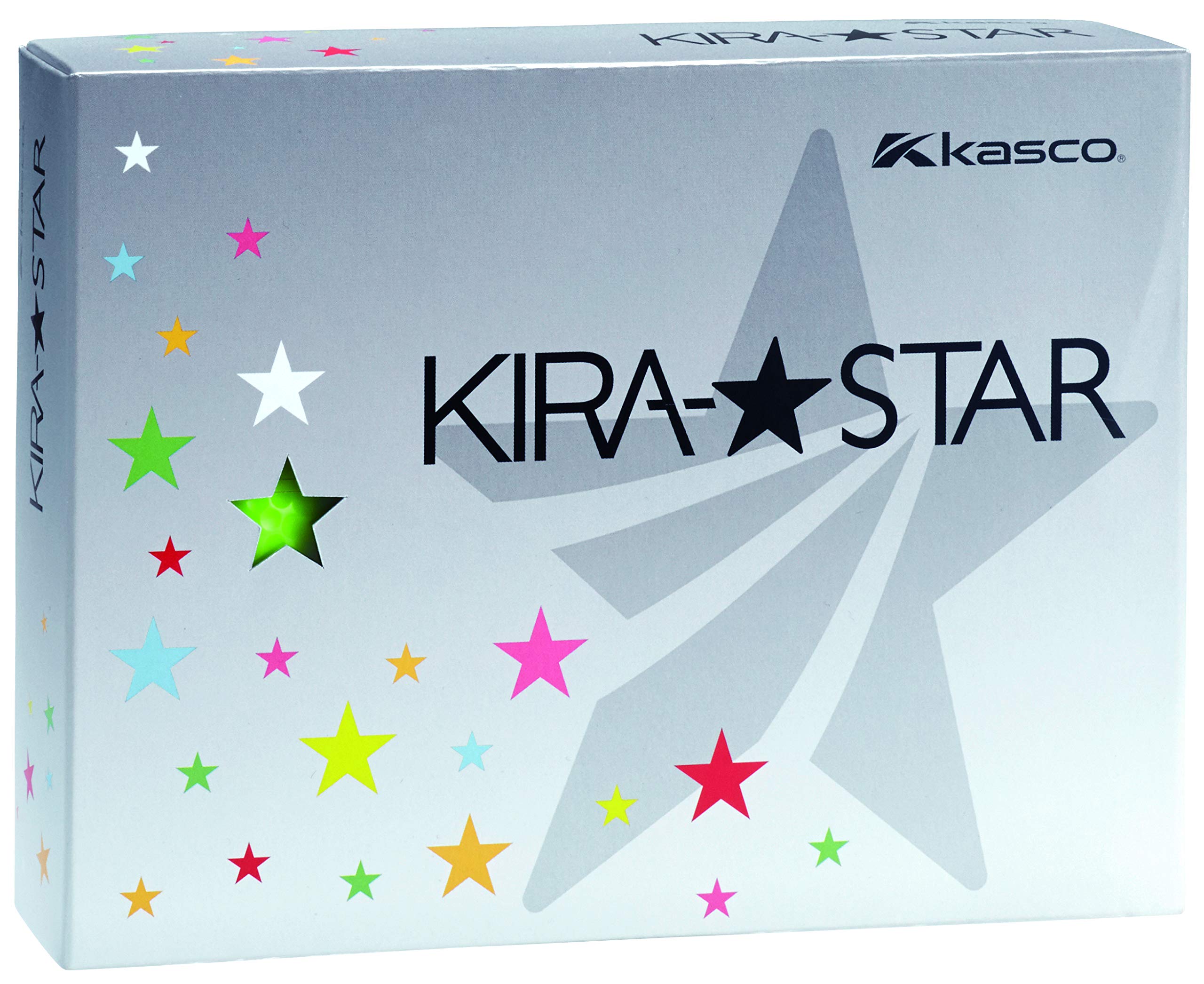 【送料無料】キャスコ(Kasco) ゴルフボール KIRA STAR2 キラスター2N ライム ダース