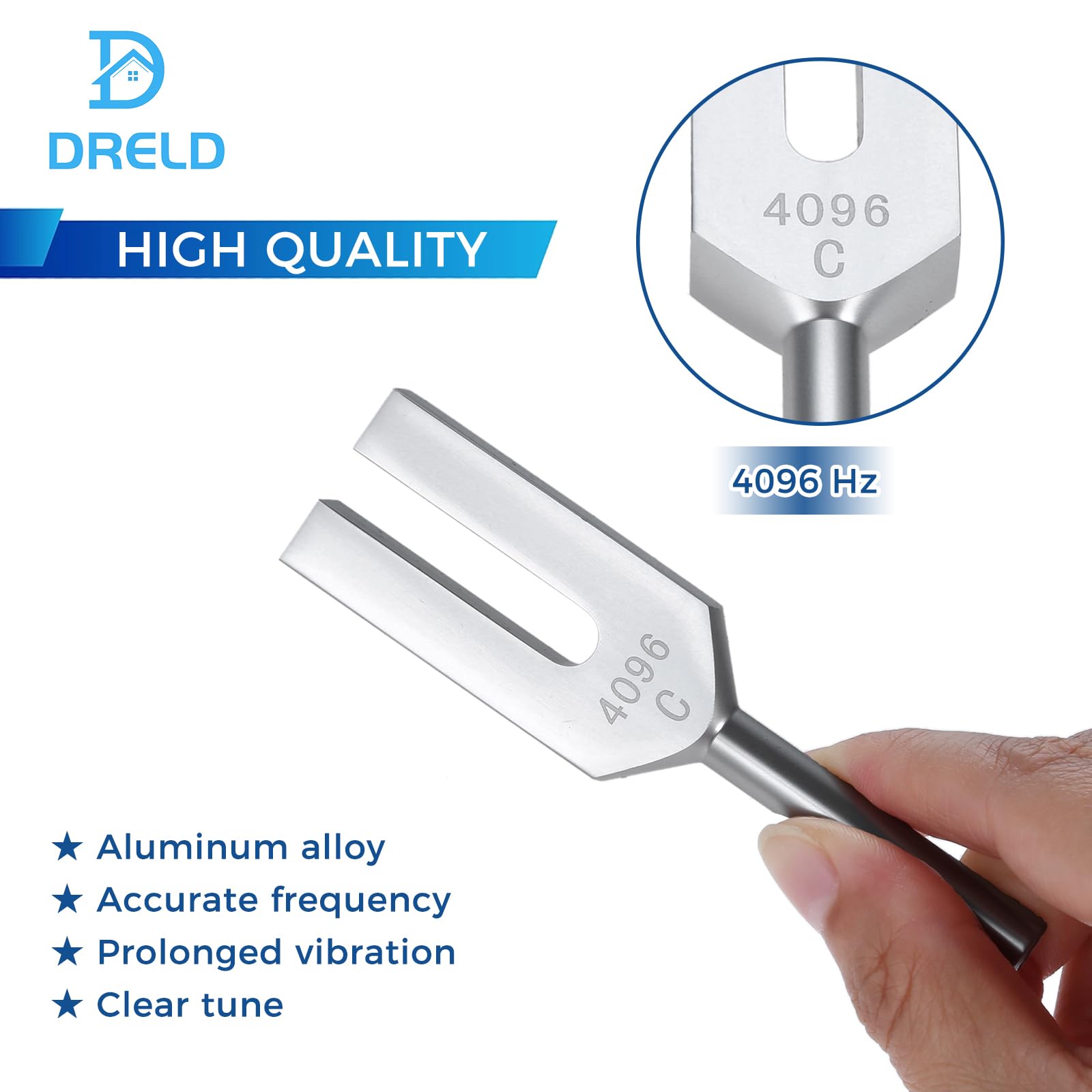 【送料無料】Dreld 4096Hz 音叉、チューナー、ラバーマレット 収納ポーチ付き、浄...