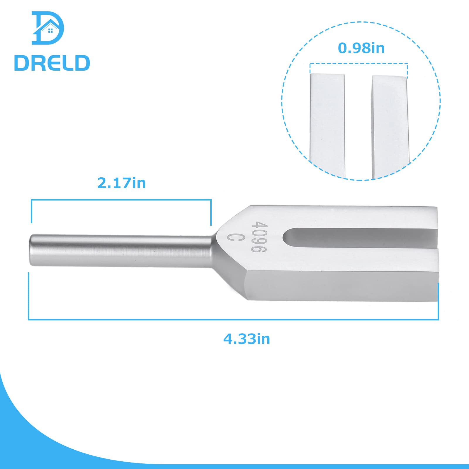 【送料無料】Dreld 4096Hz 音叉、チューナー、ラバーマレット 収納ポーチ付き、浄...